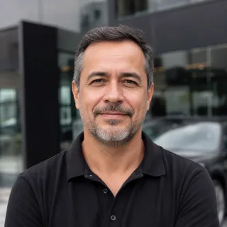 Retrato ilustrativo de André Carvalho